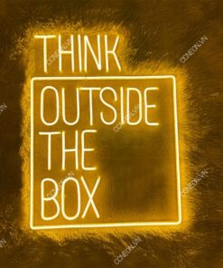 Đèn Trang Trí Led Neon Chữ ” Think Outsite the box”